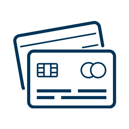 Illustration of two payment cards