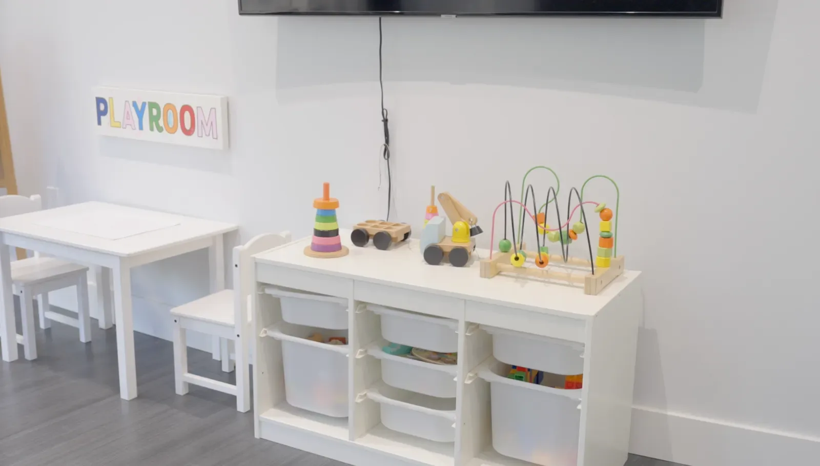 The playroom and therapy space at a Vision & Learning Center office