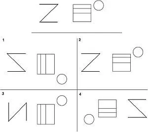 Visual perception testing materials used to assess visual processing skills